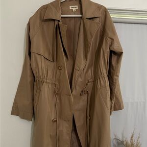 Open Edit Women's Brown Leather Jacket